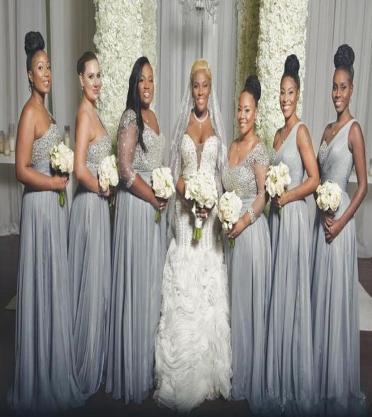 new silver gray bridesmaid dresses beads crystal 34 long sleeves one shoulder off shoulder ruched wedding guest dresses maid of h3333744, White;pink
new silver gray bridesmaid dresses beads crystal 34 long sleeves one shoulder off shoulder ruched wedding guest dresses maid of h3333744, White;pink