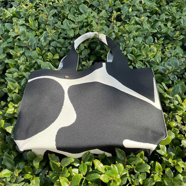 small fashion contrast color design cow pattern knitted bag large capacity tote versatile stripe knitted shoulder bag
small fashion contrast color design cow pattern knitted bag large capacity tote versatile stripe knitted shoulder bag