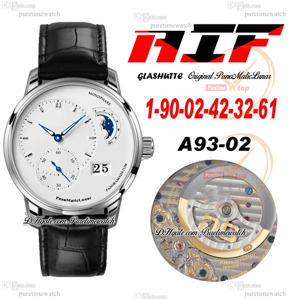 aif panomaticlunar moonphase a93-02 automatic mens watch steel case white dial black leather strap super version edition herrenuhr reloj hom, Slivery;brown
aif panomaticlunar moonphase a93-02 automatic mens watch steel case white dial black leather strap super version edition herrenuhr reloj hom, Slivery;brown