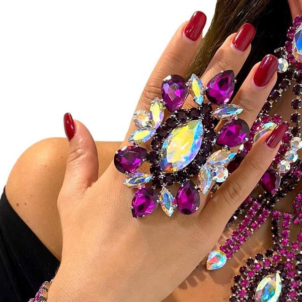 wedding rings stonefans luxury purple open rings exaggerate decoration wedding adjustable large crystal finger ring for women 230712, Slivery;golden
wedding rings stonefans luxury purple open rings exaggerate decoration wedding adjustable large crystal finger ring for women 230712, Slivery;golden
