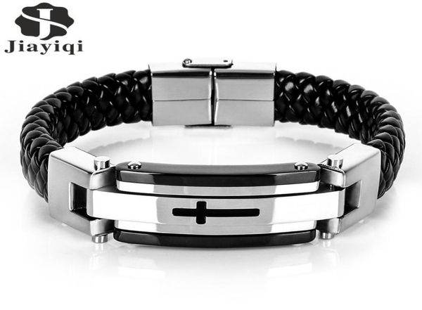 jiayiqi punk cross stainless steel braided cuff leather bracelets men woven bangle for men jewelry christmas gift 2016 c190417033481463, Golden;silver
jiayiqi punk cross stainless steel braided cuff leather bracelets men woven bangle for men jewelry christmas gift 2016 c190417033481463, Golden;silver