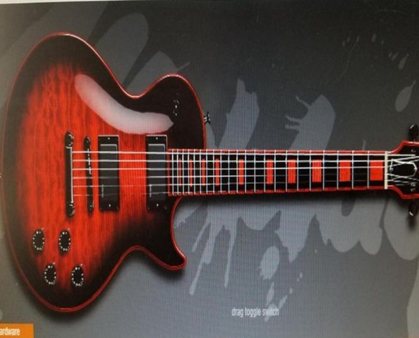 promotion quilted maple crimson red window burst electric guitar ebony fingerboard red binding red inlay spider serial num5409450
promotion quilted maple crimson red window burst electric guitar ebony fingerboard red binding red inlay spider serial num5409450