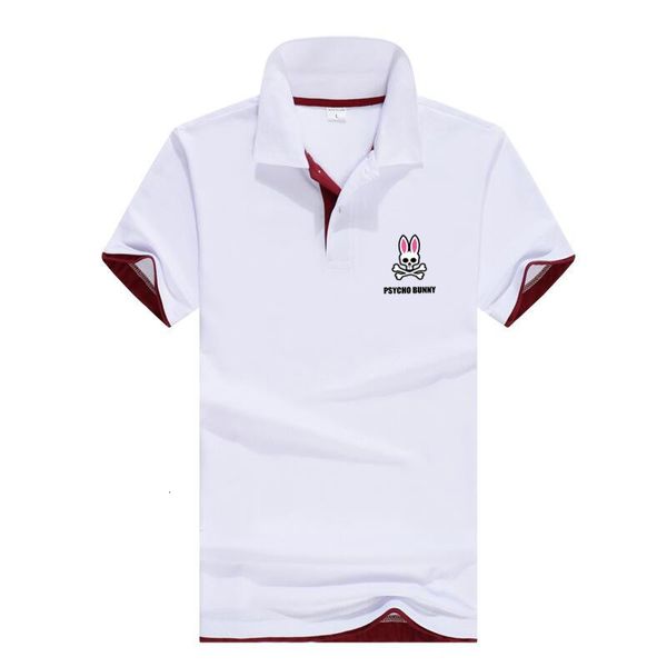 men's polos psycho bunny brand polo shirt homme summer short sleeve men clothing luxury loose lapels business casual polo shirt for men, White;black
men's polos psycho bunny brand polo shirt homme summer short sleeve men clothing luxury loose lapels business casual polo shirt for men, White;black