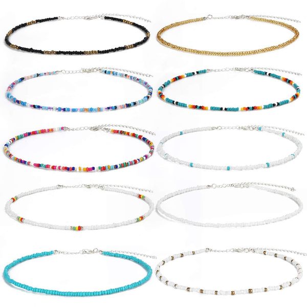 bohemia handmade rainbow seed beads simple choker necklace womenfashion wild sweet colorful collar jewelry, Silver
bohemia handmade rainbow seed beads simple choker necklace womenfashion wild sweet colorful collar jewelry, Silver