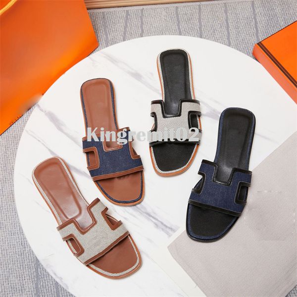 designer slippers women slipper geunine leather sandals fashion denim sandal classic flat shoes summer beach slides, Black
designer slippers women slipper geunine leather sandals fashion denim sandal classic flat shoes summer beach slides, Black