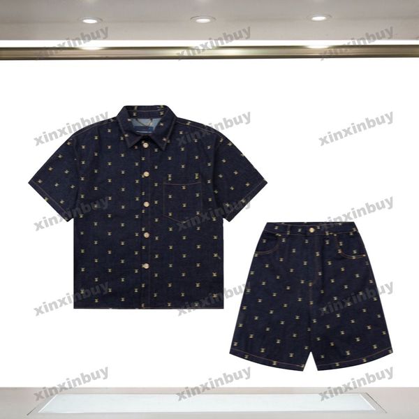 xinxinbuy men designer tee t shirt 23ss paris letter embroidery milano denim sets short sleeve cotton women black blue xs-xl, Black;brown
xinxinbuy men designer tee t shirt 23ss paris letter embroidery milano denim sets short sleeve cotton women black blue xs-xl, Black;brown