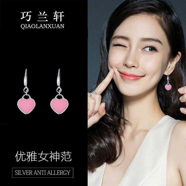 high version qiaolan xuan imitation sterling silver enamel peach heart ear hook blue pink shaped earrings female popular jewelry, Golden
high version qiaolan xuan imitation sterling silver enamel peach heart ear hook blue pink shaped earrings female popular jewelry, Golden