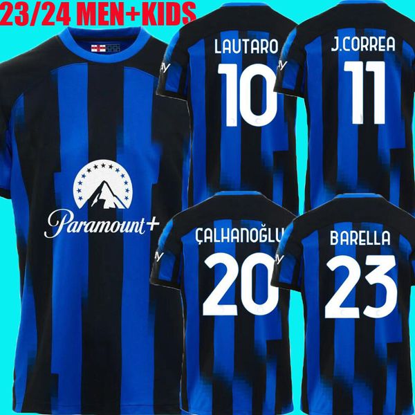 23 24 lukaku inters milans soccer jerseys lautaro dzeko barella milans j. correa football shirt men kids kits sets football shirt home blue, Black;yellow
23 24 lukaku inters milans soccer jerseys lautaro dzeko barella milans j. correa football shirt men kids kits sets football shirt home blue, Black;yellow
