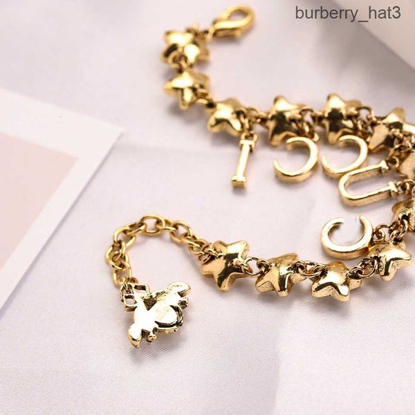 luxury designer brand letter bracelets link chain elegant fashion women's letters tassels pendant star crystal bracelet chain steel sea, Black
luxury designer brand letter bracelets link chain elegant fashion women's letters tassels pendant star crystal bracelet chain steel sea, Black