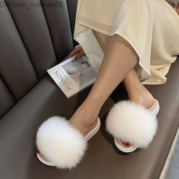 slippers real fox women's fur slider plus size summer open toe fluffy real fur color sandals casual candy color flap fur shoes z230717, Black
slippers real fox women's fur slider plus size summer open toe fluffy real fur color sandals casual candy color flap fur shoes z230717, Black
