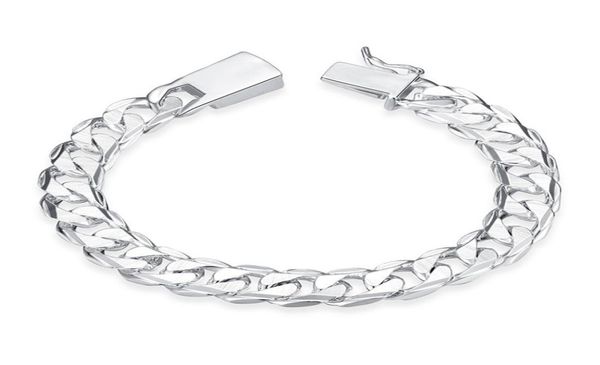 10mm square buckle side body pattern hand men039s s sterling silver plated bracelet men and women 925 silver 9284733, Black
10mm square buckle side body pattern hand men039s s sterling silver plated bracelet men and women 925 silver 9284733, Black
