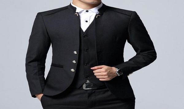 black groom tuxedos mandarin lapel mens wedding tuxedos fashion man jacket blazer 3 piece suitjacketpantsvesttie 4655273127, Black;gray
black groom tuxedos mandarin lapel mens wedding tuxedos fashion man jacket blazer 3 piece suitjacketpantsvesttie 4655273127, Black;gray