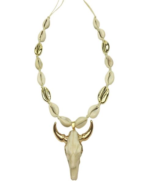 dm cow bull head pendant necklace women rope chain natural cowrie shell long animal skull boho jewelry collier femme 2020 kolye y24799289, Silver
dm cow bull head pendant necklace women rope chain natural cowrie shell long animal skull boho jewelry collier femme 2020 kolye y24799289, Silver