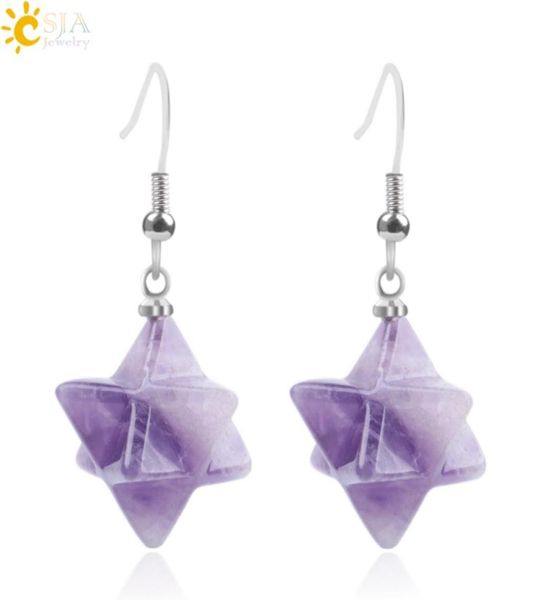 csja natural gem stone star pendant drop earrings women statement retro crystal opal lapis lazuli reiki vintage earrings jewelry g5696117, Silver
csja natural gem stone star pendant drop earrings women statement retro crystal opal lapis lazuli reiki vintage earrings jewelry g5696117, Silver