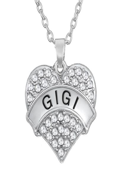 love family gigi heart shape pendant choker crystal women word necklace fashion 2016 for women3587780, Silver
love family gigi heart shape pendant choker crystal women word necklace fashion 2016 for women3587780, Silver