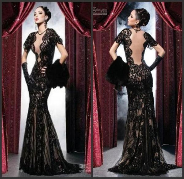 new black evening dresses backless lace prom party gowns sheath mermaid sheer crew illusion open back sweep train pageant gow5355844, Black;red
new black evening dresses backless lace prom party gowns sheath mermaid sheer crew illusion open back sweep train pageant gow5355844, Black;red