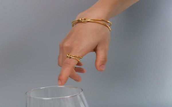 bangle k1european and american ins jewelry bracelet line doublelayer ed wire knotted open ring titanium steel2589245, Black
bangle k1european and american ins jewelry bracelet line doublelayer ed wire knotted open ring titanium steel2589245, Black