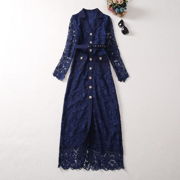 european and american women's dress 2023 summer new style suit collar long sleeve single breasted fashion belt cutout dress xxl, Black;gray
european and american women's dress 2023 summer new style suit collar long sleeve single breasted fashion belt cutout dress xxl, Black;gray