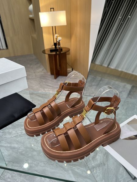 designer clea chunky sandals triomphe gladiator sandal women leather fishman adjustable buckle strap slides slippers size 35-42, Black
designer clea chunky sandals triomphe gladiator sandal women leather fishman adjustable buckle strap slides slippers size 35-42, Black