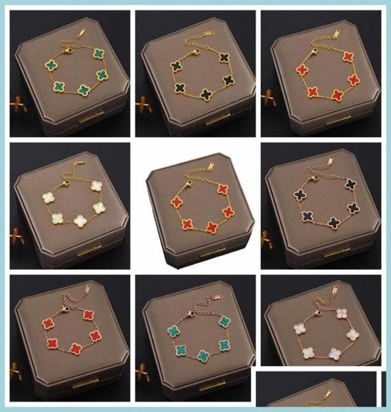 charm bracelets classic design colorf clover charm bracelet 18k rose gold stainless steel jewelry for women bracel dhfrb5853205, Golden;silver
charm bracelets classic design colorf clover charm bracelet 18k rose gold stainless steel jewelry for women bracel dhfrb5853205, Golden;silver