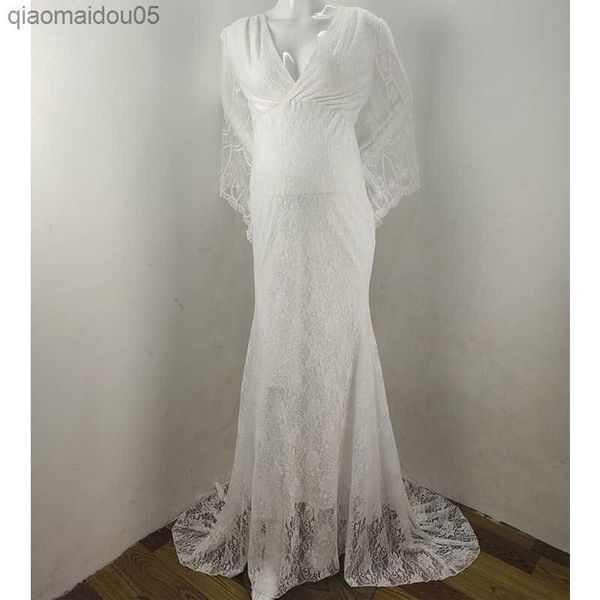 long sleeve maternity dress white lace maxi dress for p shoot v neck puff sleeve pregnant women dresses pregnancy l230712
long sleeve maternity dress white lace maxi dress for p shoot v neck puff sleeve pregnant women dresses pregnancy l230712