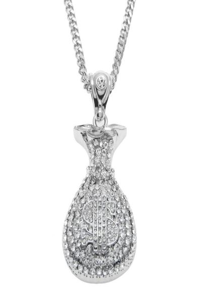 hip hop antique silver gold plated money bag pendant for men women bling crystal dollar charm necklace long cuban chain jewelry1474304
hip hop antique silver gold plated money bag pendant for men women bling crystal dollar charm necklace long cuban chain jewelry1474304