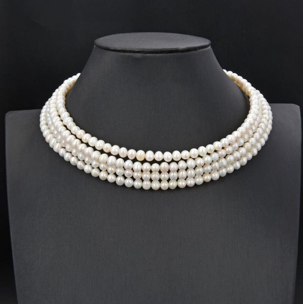 guaiguai jewelry 4 rows cultured white pearl choker necklace chokers luxury wedding for women real gems stone jewlery lady fashion4211785, Silver
guaiguai jewelry 4 rows cultured white pearl choker necklace chokers luxury wedding for women real gems stone jewlery lady fashion4211785, Silver