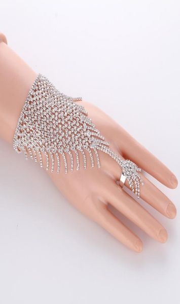 slave silver hand crystal chain ring bridal bracelet bangle rhinestone hand decoration wedding cuff attached ring set gold4345245, Black
slave silver hand crystal chain ring bridal bracelet bangle rhinestone hand decoration wedding cuff attached ring set gold4345245, Black