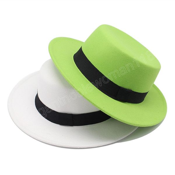 new classic solid color felt fedoras hat for men women artificial wool blend jazz cap wide brim simple church derby flat hat, Blue;gray
new classic solid color felt fedoras hat for men women artificial wool blend jazz cap wide brim simple church derby flat hat, Blue;gray