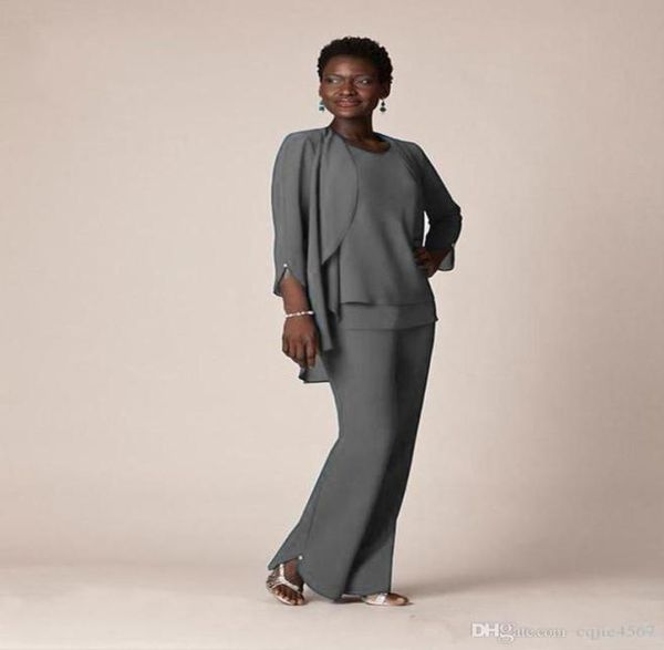 new grey chiffon formal pant suits for mother groom dresses evening wear long mother of the bride dresses with jackets plus size c4542476, Black;red
new grey chiffon formal pant suits for mother groom dresses evening wear long mother of the bride dresses with jackets plus size c4542476, Black;red