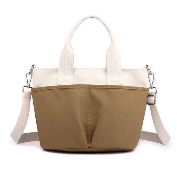 laiming's new fashionable splice large capacity canvas bag for women's versatile handheld shoulder bag for small people tote bag
laiming's new fashionable splice large capacity canvas bag for women's versatile handheld shoulder bag for small people tote bag