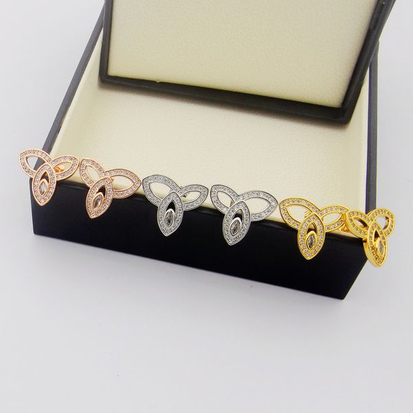 stainless steel fashionable hollowed out three leaf flower full diamond earrings for women's horse eye diamond earrings, Golden;silver
stainless steel fashionable hollowed out three leaf flower full diamond earrings for women's horse eye diamond earrings, Golden;silver