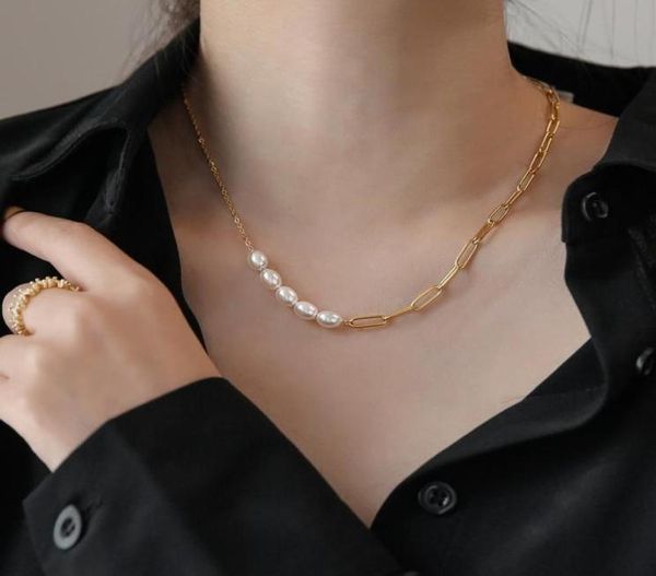 pendant necklaces 18 k gold french vintage fashion european and american pearl chain asymmetric necklace female 316 l titanium ste1955884, Silver
pendant necklaces 18 k gold french vintage fashion european and american pearl chain asymmetric necklace female 316 l titanium ste1955884, Silver