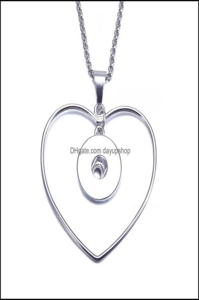 pendant necklaces noosa snap button jewelry heart circle necklace with link leather chain fit 18mm women drop delivery 202 dayup4135524, Silver
pendant necklaces noosa snap button jewelry heart circle necklace with link leather chain fit 18mm women drop delivery 202 dayup4135524, Silver