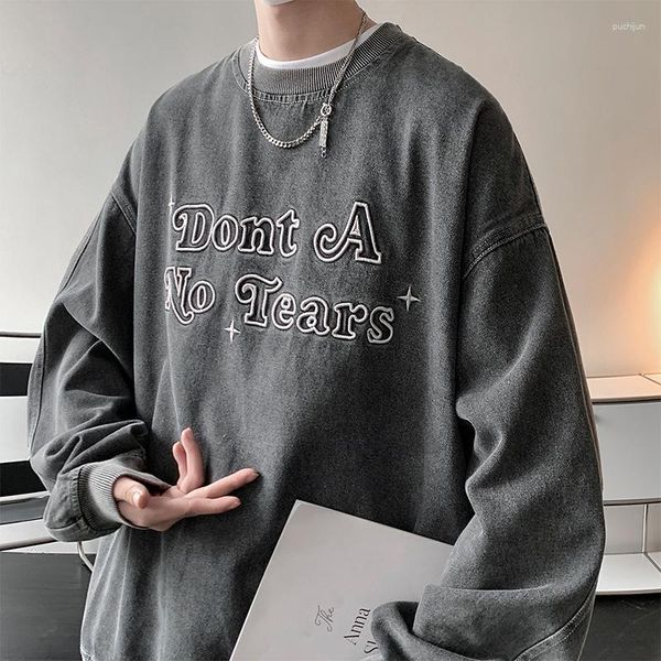 men's hoodies american vintage sweatshirts round neck spring high street japanese embroidered letter coat clothing sweatshirt 2fij, Black
men's hoodies american vintage sweatshirts round neck spring high street japanese embroidered letter coat clothing sweatshirt 2fij, Black