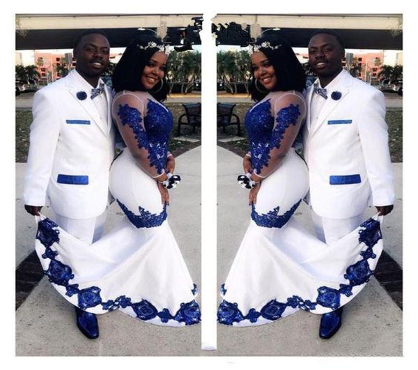 new white satin royal blue lace aso ebi african prom dresses long illusion sleeves appliqued mermaid evening formal gowns5699278, Black
new white satin royal blue lace aso ebi african prom dresses long illusion sleeves appliqued mermaid evening formal gowns5699278, Black