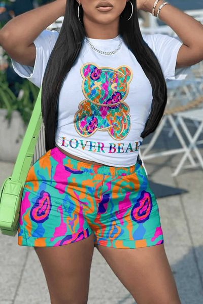 2023 women's tracksuits plus size fashion women's short sleeve and shorts printing set cw232, Gray
2023 women's tracksuits plus size fashion women's short sleeve and shorts printing set cw232, Gray