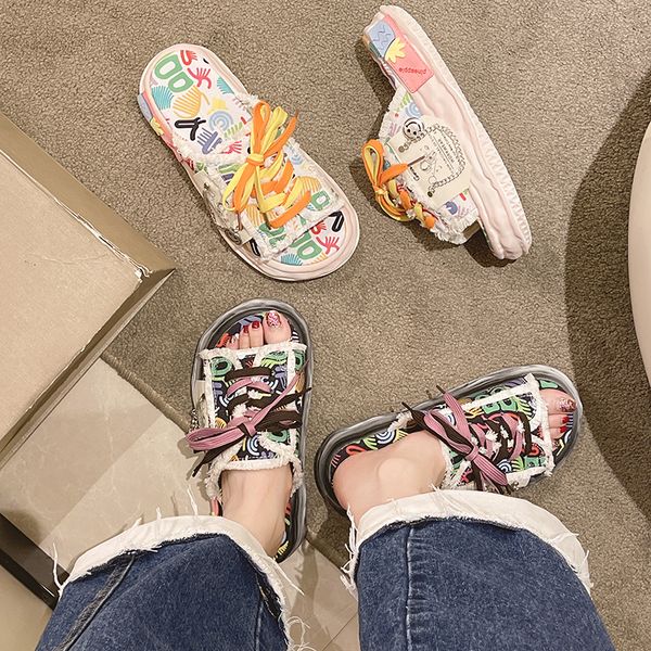 slippers fashion design summer women's graffiti slider platform shoes mule fold street sandals flat casual shoes 230713, Black
slippers fashion design summer women's graffiti slider platform shoes mule fold street sandals flat casual shoes 230713, Black