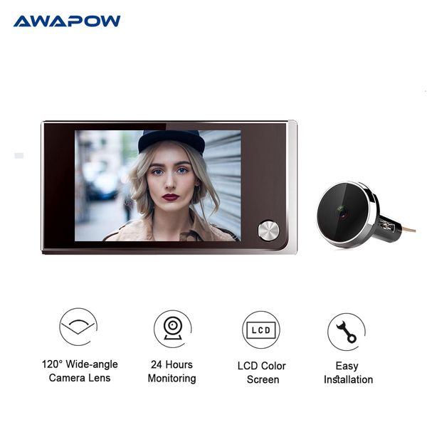 doorbells awapow 3 5 inch peephole doorbell camera 120 viewer cat eye door bell smart home outdoor monitor digital 230712
doorbells awapow 3 5 inch peephole doorbell camera 120 viewer cat eye door bell smart home outdoor monitor digital 230712