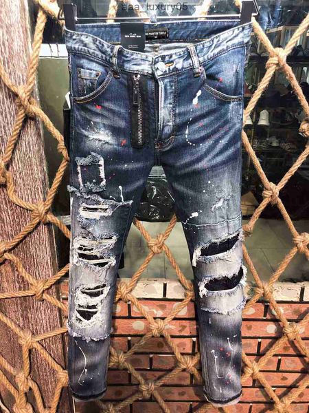 men's jeans mens luxury designer jeans skinny ripped cool guy causal hole denim fashion brand fit jeans men washed pants 6933 dsquare d, Blue
men's jeans mens luxury designer jeans skinny ripped cool guy causal hole denim fashion brand fit jeans men washed pants 6933 dsquare d, Blue