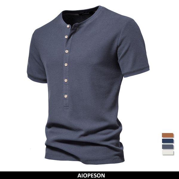 women s t shirt aiopeson cotton waffle henley for men solid color casual short sleeve men s t shirt summer designer tee male 230713, White
women s t shirt aiopeson cotton waffle henley for men solid color casual short sleeve men s t shirt summer designer tee male 230713, White