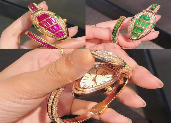 new style fashion snake watch quartz movement luxury diamond iced out watch women watches rose gold bracelet woman wristwatches mo8697316, Black 
new style fashion snake watch quartz movement luxury diamond iced out watch women watches rose gold bracelet woman wristwatches mo8697316, Black