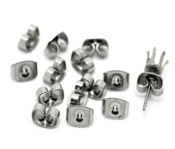 silver tone stainless steel butterfly earrings backings earrings back sersholdersstainless steel earring plugs 200pcs set1119225, White
silver tone stainless steel butterfly earrings backings earrings back sersholdersstainless steel earring plugs 200pcs set1119225, White