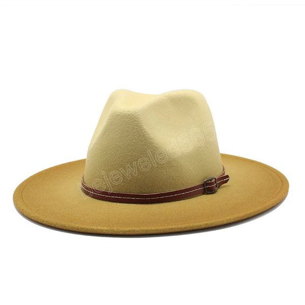 wide brim fedora hat women men imitation wool felt hats gradient panama fedoras chapeau sombrero, Blue;gray
wide brim fedora hat women men imitation wool felt hats gradient panama fedoras chapeau sombrero, Blue;gray