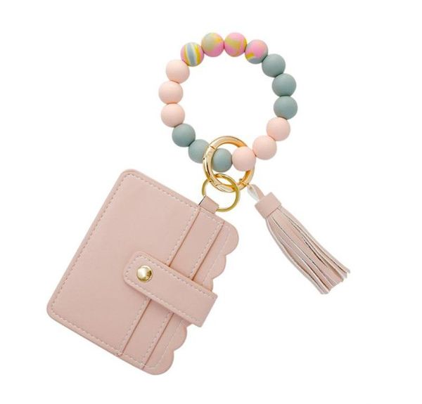 silicone bead keyring bangle pocket credit card holder wrist wallet keychain df090, Silver
silicone bead keyring bangle pocket credit card holder wrist wallet keychain df090, Silver