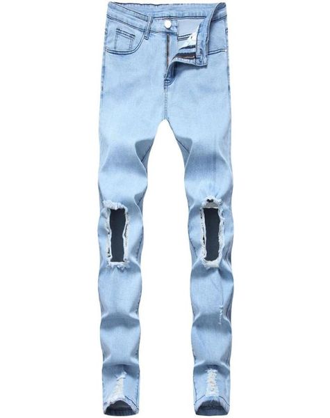 men039s jeans mens fashion light blue hole denim pants ripped distressed slim pencil motorcycle 940018
men039s jeans mens fashion light blue hole denim pants ripped distressed slim pencil motorcycle 940018