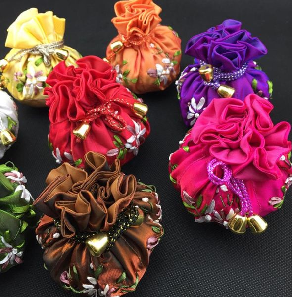 handmade ribbon embroidery round bottom craft bag drawstring satin gift packaging pouch jewelry ball 8 small storage pocket 5pcs6440464, Pink;blue
handmade ribbon embroidery round bottom craft bag drawstring satin gift packaging pouch jewelry ball 8 small storage pocket 5pcs6440464, Pink;blue