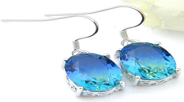 luckyshine10 pair oval bi colored tourmaline gems silver charm women dangle earrings cubic zirconia crystal earring jewelry new8542997060
luckyshine10 pair oval bi colored tourmaline gems silver charm women dangle earrings cubic zirconia crystal earring jewelry new8542997060