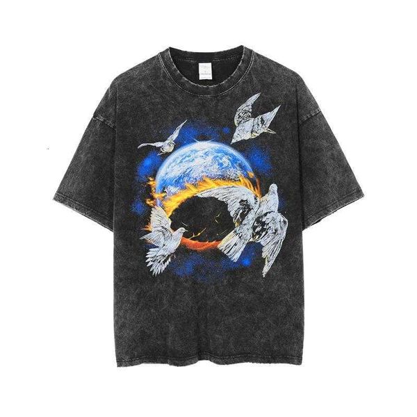 men's t shirts loose oversize high street vintage man summer cartoon dove printed short sleeve casual tees men's, White;black
men's t shirts loose oversize high street vintage man summer cartoon dove printed short sleeve casual tees men's, White;black