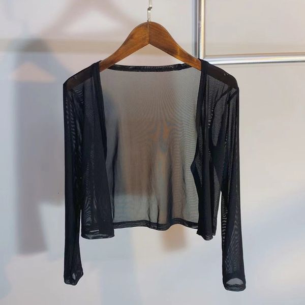 women's knits tees short mesh cardigan solid cropped open stitch 5 color summer sun protection soft female breathable simple beach 2307, White
women's knits tees short mesh cardigan solid cropped open stitch 5 color summer sun protection soft female breathable simple beach 2307, White